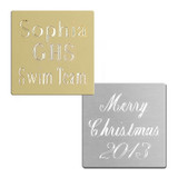 Small Ornament Engraved Plate with Adhesive Back