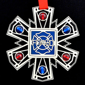 Firemen's Maltese Cross Ornament