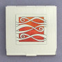 Decorative Ribbon Swirls Business Card Case - Square