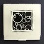 Decorative 2" Square Business Card Case - Abstract Circles