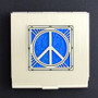 Peace Sign Square Business Card Holder