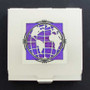 Square Business Card Holder with World Design