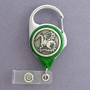 Green Dragon Badge Reel with Carabiner