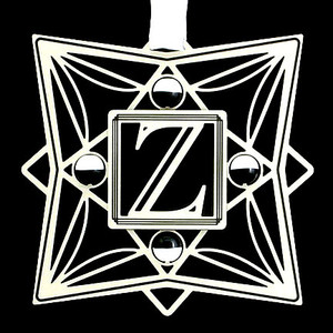 Monogram Letter Z Ornament