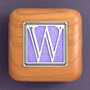 Monogram Letter W Wooden Ring Box
