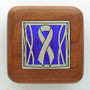 Awareness Ribbon Wooden Engagement Ring Box