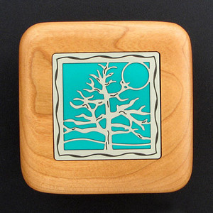 Tree of Life Wooden Engagement Ring Box