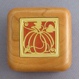 Pumpkin Wooden Engagement Ring Box