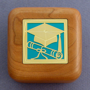 Graduation Ring Box in Wood