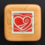 Heart Wooden Engagement Ring Boxes