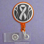Orange Ribbon Badge Reel