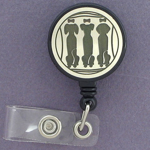 Three Dogs Retractable I.D. Card Badge Holders