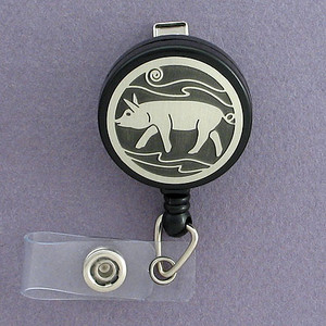 300 Round Retractable ID Badge-Key Holders - Personalization Available