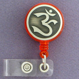 Hindu Om Retractable I.D. Badge Holder Reel