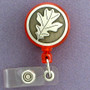 Oak Leaf Retractable I.D. Card Badge Holders