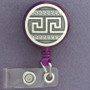 Greek Key Retractable Personnel ID Badge Holders