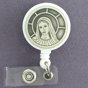 Virgin Mary Retractable ID Badge Holders