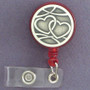 In Love Interlocked Hearts ID Badge Holders