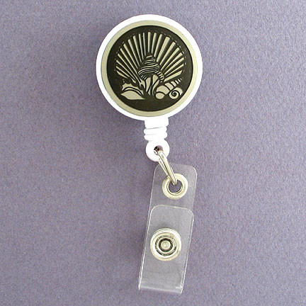 Sea Shells Retractable Badge Reel (Personalized) | Office Badge Reel Clip | Nurse Badge Holder | ID Card Clip Badge Reel