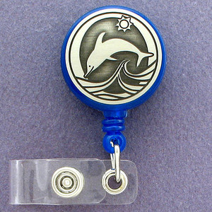 Dolphin Retractable ID Badge Holder Reel
