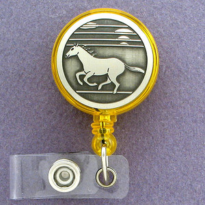 Cool Wild Mustang Horse Retractable ID Badge Holders