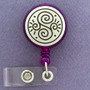 Decorative Vine Retractable ID Badge Holder Reel