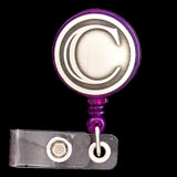 Monogram Letter C Pull-out ID Badge Reels