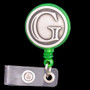 Monogrammed Letter G Retractable ID Badge Holder