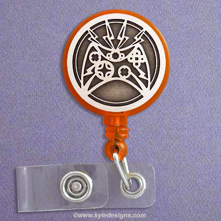 A Pharmacy Silver Retractable Badge Reel Id Tag Holder by Geek Badges What do I Look Like