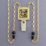 Egyptian Eye Badge Holder Necklaces or Eyeglasses Chains