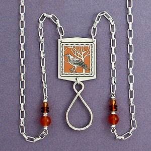 Raven Necklace Badge Holders or Eyeglasses Chains