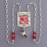 Hearts Afire Badge Holder Lanyards or Glasses Necklaces