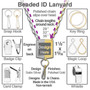 ID holder lanyard with sun design