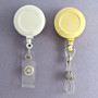 Metallic Gold or Silver Chrome Retractable Name Badge Holders