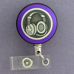 Purple Headset Badge Reel