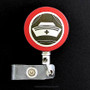 Red Vintage Nurse Cap Badge Reel