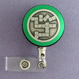 Green Domino Badge Reel