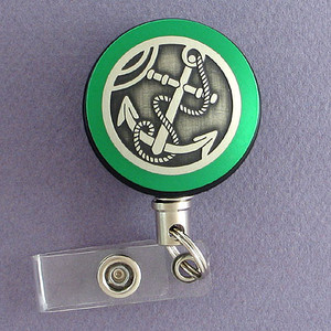 Green Anchor Badge Reel