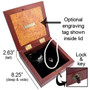 Locking Jewelry Box & Optional Engraving Tag