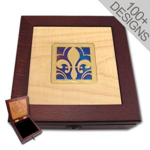 100 Locking Jewelry Boxes Wood Glass Inlay 8 Kyle Design