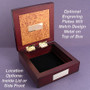 Custom Jewelry Box Shown with Engraving Tags