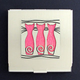Cat Silhouette Compact Mirrors