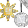 April Birthstone Ornaments - Gold and Silver