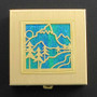 Scenic Mountain Pill Box - Gold and Blue