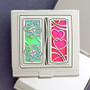 Lucky in Love compact with 4 Leaf Clovers and Hearts