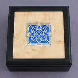 Celtic Small Decorative Glass & Wood Box