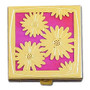 Daisy Pill Box - Gold and Hot Pink