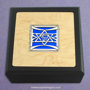 Jewish Star of David Small Decorative Wooden Box