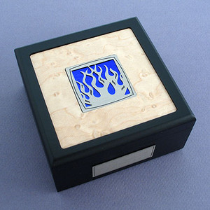 Flames Small Decorative Wooden Box
