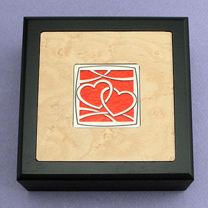 Hearts Entwined Small Decorative Wood Boxes
